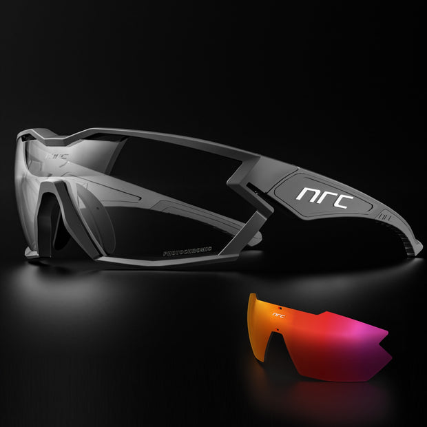 NRC P-Ride Photochromic Glasses man Mountain Bike Sport Cycling Sunglasses MTB