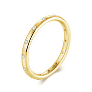 New Style Solid 925 Sterling Silver Simple Fashion Female Engagement Finger Ring Jewelry Stackable Classic For Women