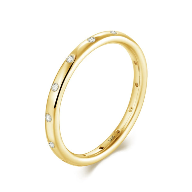 New Style Solid 925 Sterling Silver Simple Fashion Female Engagement Finger Ring Jewelry Stackable Classic For Women