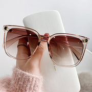 Fashion Oversized Sunglasses Woman Brand Designer Square Female Big Frame Gradient Shades