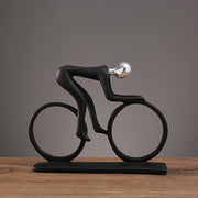 Bicycle Statue Cyclist Sculpture Modern Abstract Art Athlete Home Decor New Room Decoration