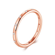 New Style Solid 925 Sterling Silver Simple Fashion Female Engagement Finger Ring Jewelry Stackable Classic For Women
