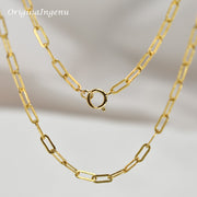 14K Gold Filled Necklace Handmade Gold Chain Collier Women