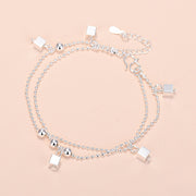 925 Sterling Silver Lucky Bead Charm Bracelet For Women Chain Round Bangles Fashion Luxury Quality Jewelry Christmas Accessories