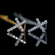 BOEYCJR 925 Silver D color 1.1ct 3mm Moissanite VVS1 Cross Pendant Necklace for Women or Men