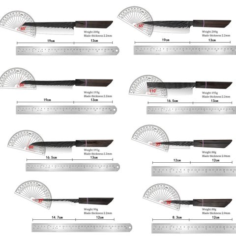 High Carbon Kitchen Knives Handmade Forged Japanese Sharp Knife Set