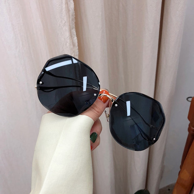 Rimless Fashion Sunglasses Women Tide Luxury