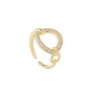 New Zircon Circle Open Ring For Woman Sexy Finger Accessories Fashion Jewelry Wedding Unusual Rings