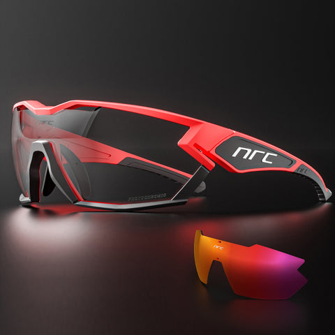 NRC P-Ride Photochromic Glasses man Mountain Bike Sport Cycling Sunglasses MTB