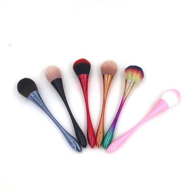 Brocha para colorete en polvo de oro rosa, brocha de maquillaje profesional, cosmética grande para rostro, cosmética facial, brocha colorete, herramienta de maquillaje