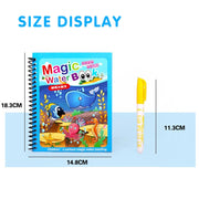 1 Uds. Libro mágico con dibujo en agua, juguetes Montessori, libro para colorear reutilizable, libro mágico con dibujo en agua, juguetes sensoriales para educación temprana