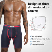 Ropa interior de algodón para hombre de invierno, calzoncillos tipo bóxer alargados deportivos para hombre, bolsa de soporte completo transpirable elástica abierta