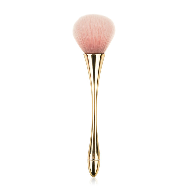 Brocha para colorete en polvo de oro rosa, brocha de maquillaje profesional, cosmética grande para rostro, cosmética facial, brocha colorete, herramienta de maquillaje