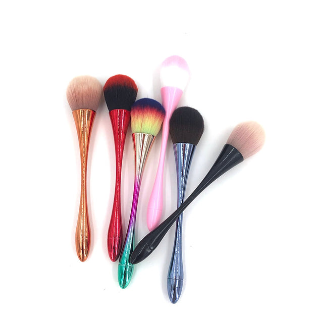 Brocha para colorete en polvo de oro rosa, brocha de maquillaje profesional, cosmética grande para rostro, cosmética facial, brocha colorete, herramienta de maquillaje
