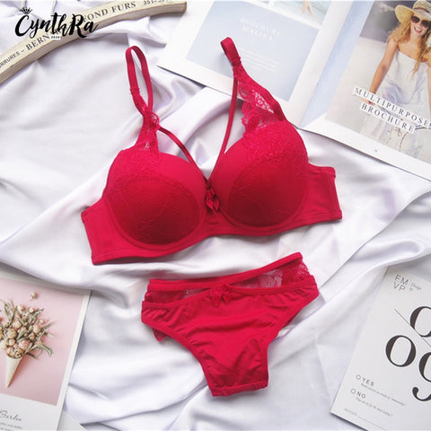 Lencería sujetador ropa interior sección sexy tamaño transpirable encaje push up sujetador y panty conjunto