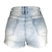 High Waist Slim Shorts Jeans For Women Hole Shorts Pants Broken Style Denim Jeans