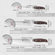 Professional Full 7 PCS Set German 1.4116 Stainless Steel Best Kitchen Knives