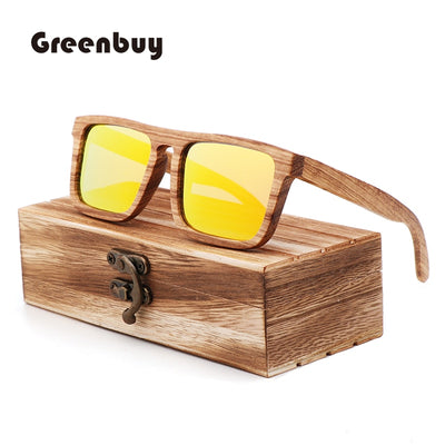 New Zebra Wood Polarizing Sunglasses Simple Square Sunglasses for Men and Women Universal Fashion Frame Glasses TAC Lens UV400