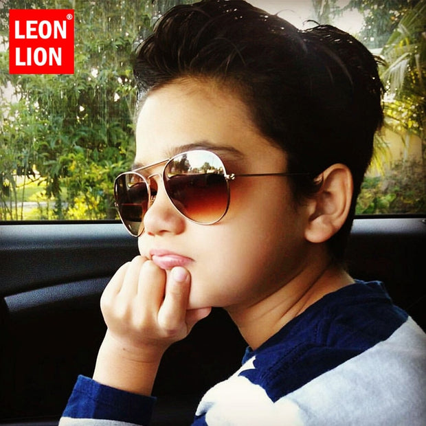 Sunglasses Children Colorful Mirror Glasses Boys/Girls Metal Frame Kids Cute Outdoor Eyeglasses