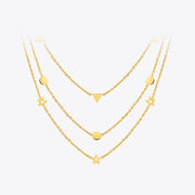 Enfashion Geometric Triangle Circle Star Choker Necklace Gold color Necklaces Pendants Stainless Steel Necklace Women chocker