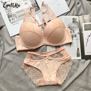 Lencería sujetador ropa interior sección sexy tamaño transpirable encaje push up sujetador y panty conjunto