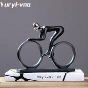 Bicycle Statue Cyclist Sculpture Modern Abstract Art Athlete Home Decor New Room Decoration